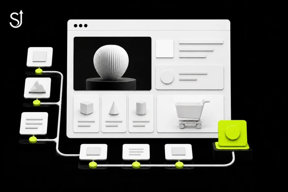 Satış odaklı web sitesi ve dönüşüm sistemi görselleştirmesi